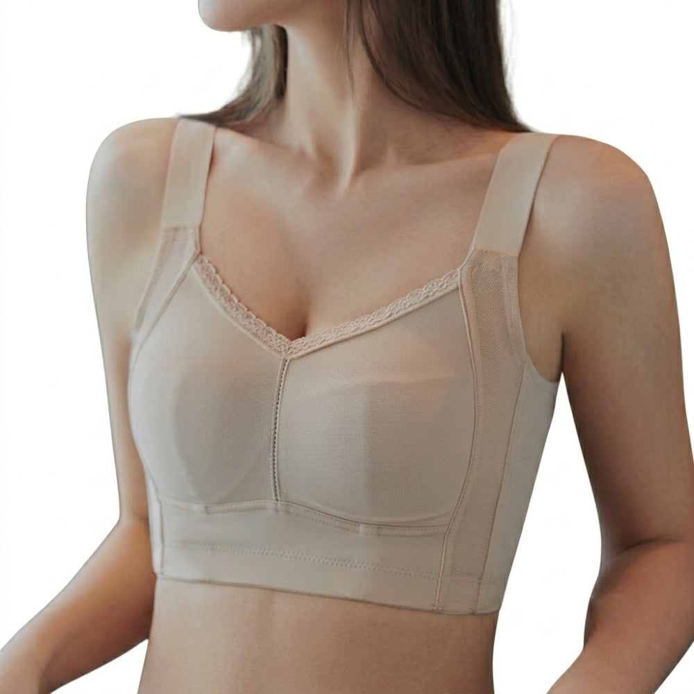 LISMI Large Breast Gathering Full-Cup Bra (Premium Thin Edition) | Cup B/C/D | Anti-Sagging Lift | Side Breast Control | CB260624A166