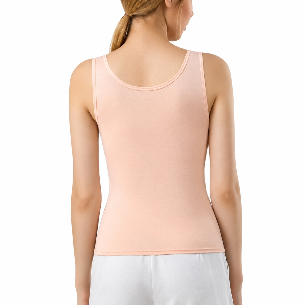 ZEWA Summer Camisole Tank Top (Fixed Cup Edition) | Wide Shoulder | Built-In Bra Pads | Wire-Free | Everyday Comfort | CT260713A201