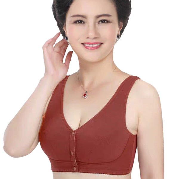 ZIRI Pure Cotton Front Button NON-Padded BRA Underwear no Steel Ring Large Size China Imported | CB250629753