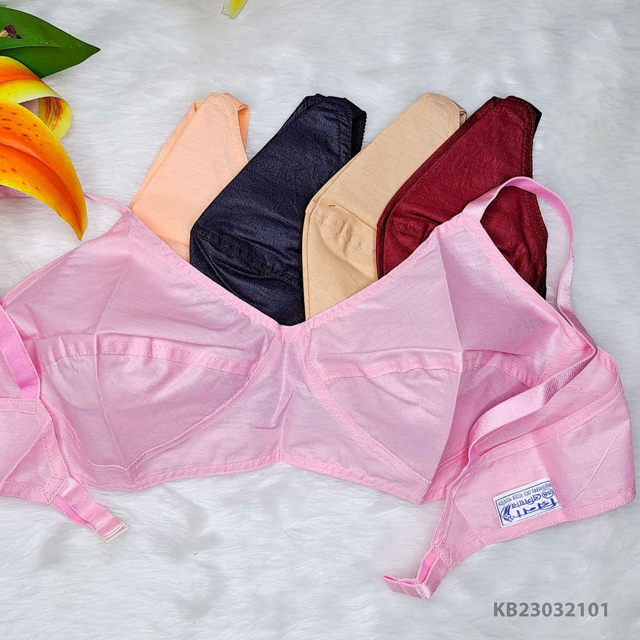 ISB RINA / Ruby Crown Bra ( Daily Use ) | 100% Cotton Comfort | 1 Hook Design | Soft &amp; Breathable Fit | KB23032101