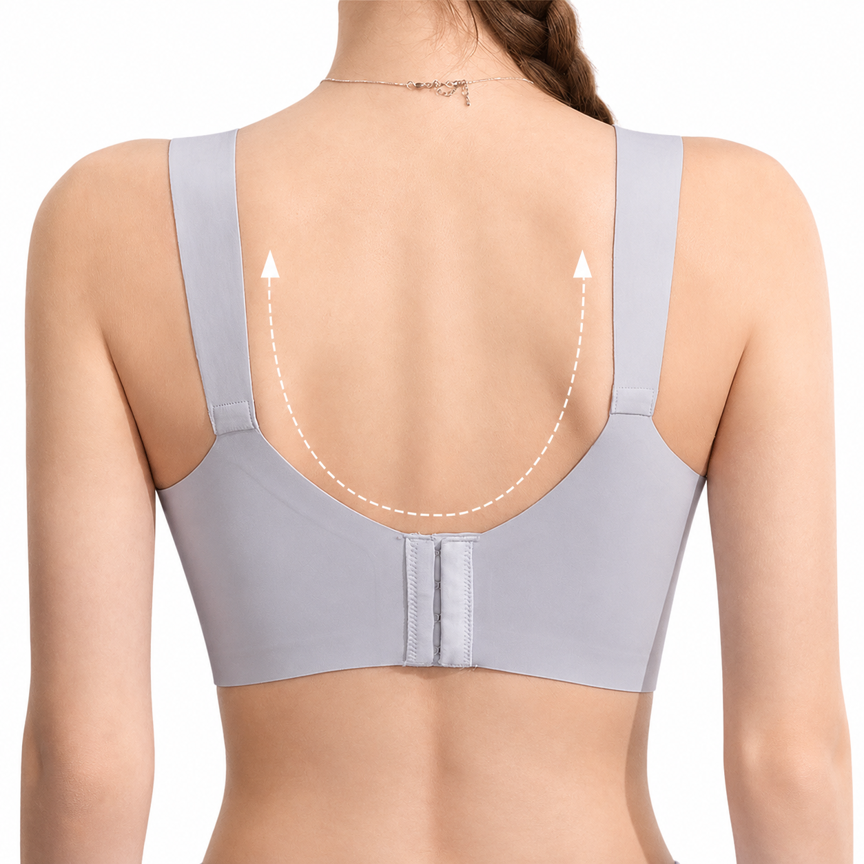 LAKIA Adjustable Rabbit Ear Bra (Premium Lift Edition) | Cup D E | Seamless | Side Breast Gathering | Large Bust Support | Breathable Comfort | CB260629A177
