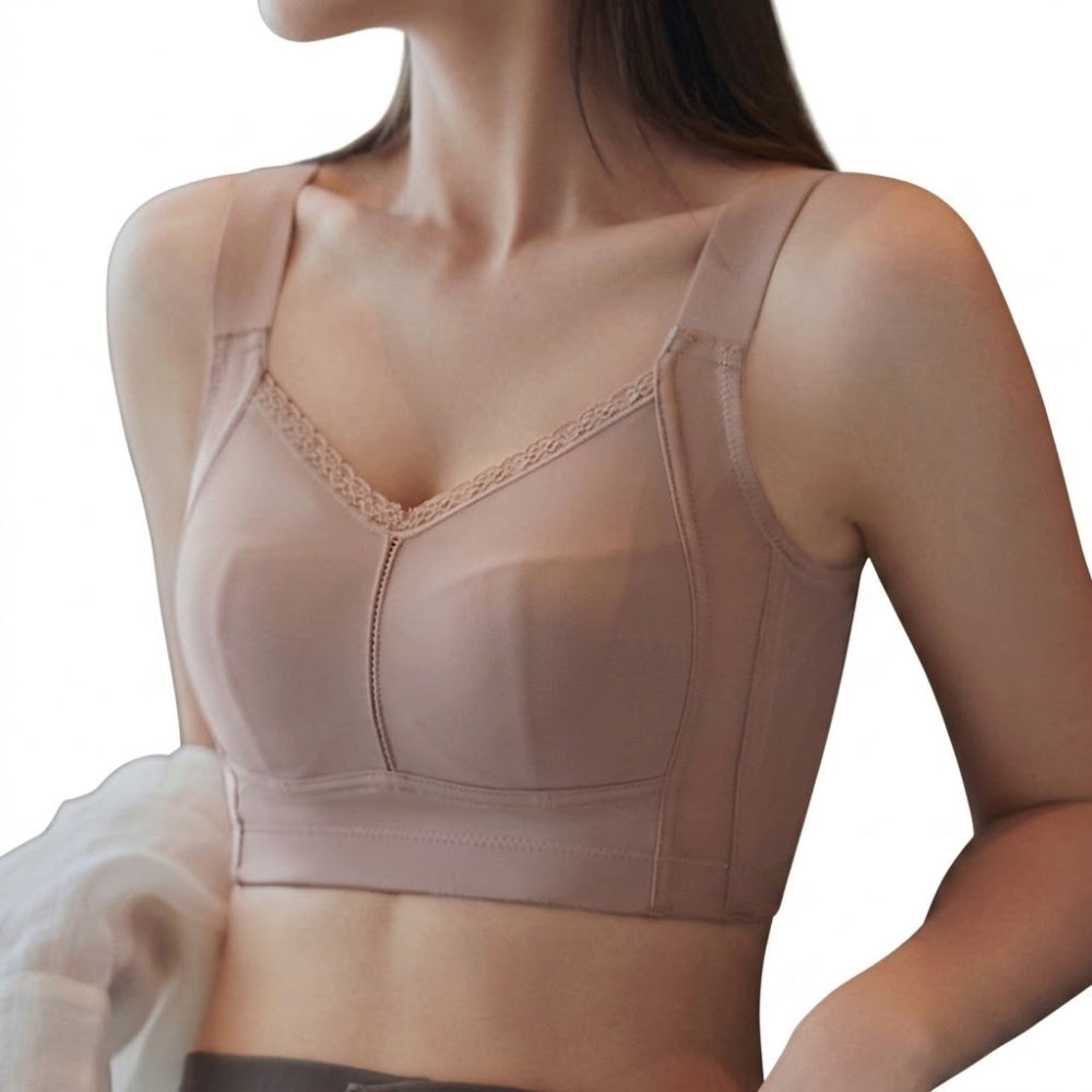 LISMI Large Breast Gathering Full-Cup Bra (Premium Thin Edition) | Cup B/C/D | Anti-Sagging Lift | Side Breast Control | CB260624A166