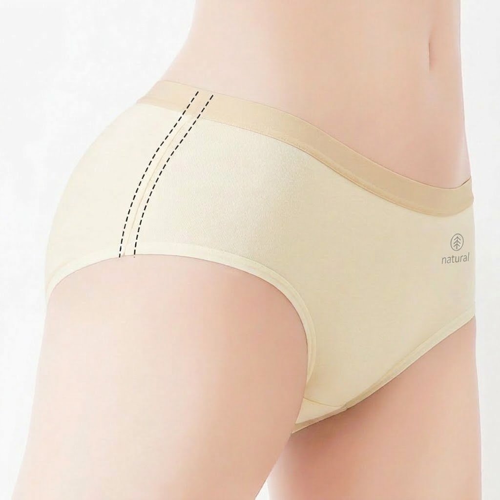 Plus Size Mid-Waist Seamless Briefs | Breathable Pure Cotton | Soft Comfort | Women's Underwear | ISCP260730A255