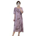Plus Size Cotton Silk Cute Loose Dress (Comfort Edition) | Short Sleeve | Thin Lightweight Feel | Soft Relax Home And Outer wear | CLS260622A162