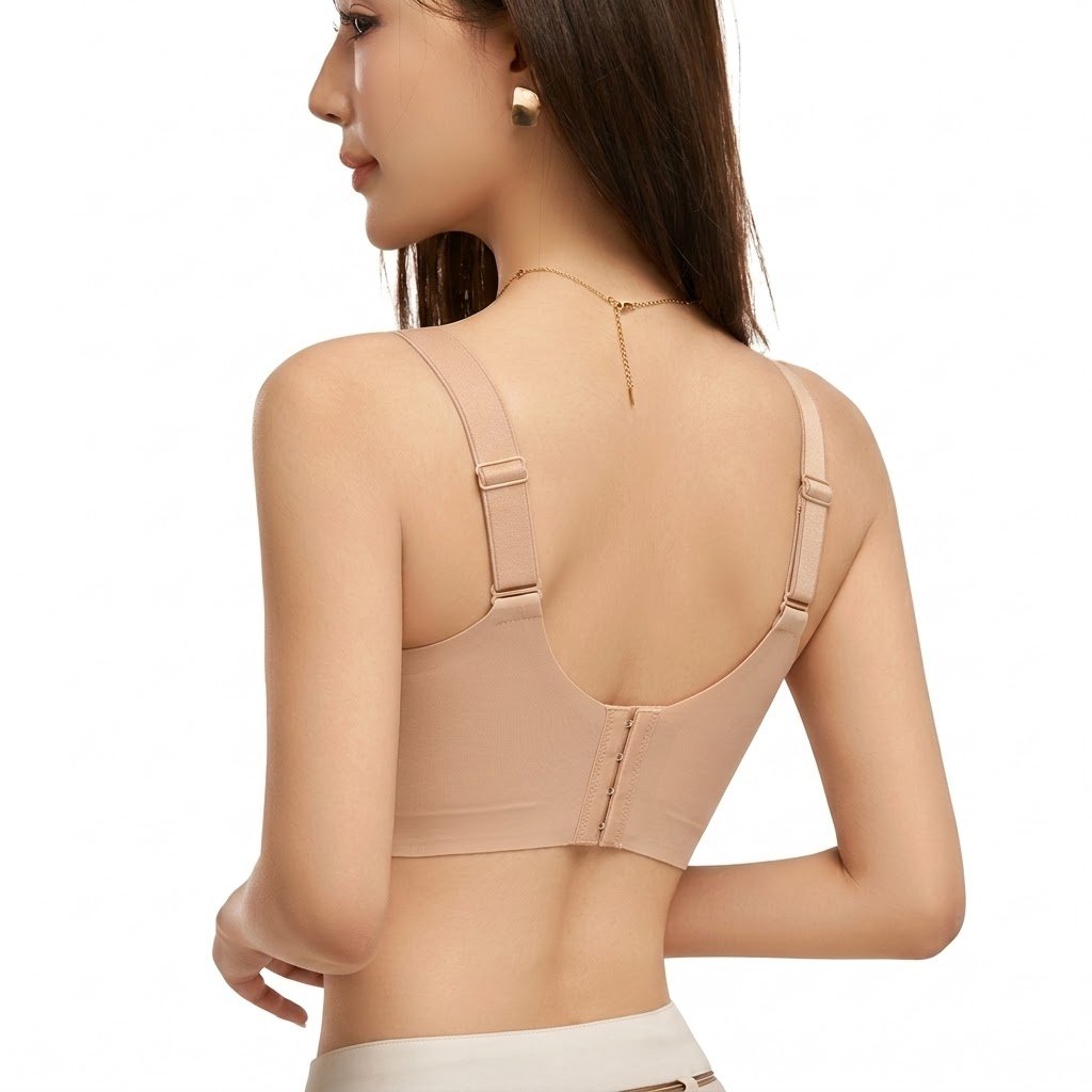 FEXI Soft Supportive Full Coverage Bra | Rabbit Ear Lift-Up Design | Cup C/D/E | 4 Hook | Seamless | Wire-Free Comfort | CB260725A243