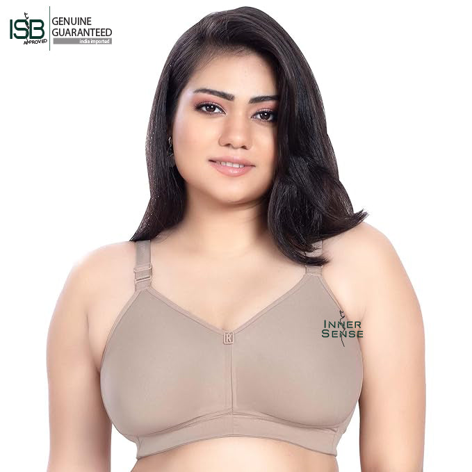 TRYLO Riza T-FIT Women's Non-Padded,Non-Wired,Full Coverage,Seamless 100% Cotton Feel Fabric Bra | Indian Imported | ISB Approved Genuine Guaranteed | IB250822438