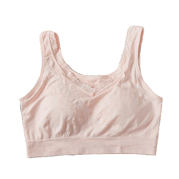 ZUPI Plus Size Lace Beautiful Back Vest Women's Fixed One-piece Cup chubby girl with Chest Pad Tube Top Underwear Without Steel Rings Tank Top | CT250813787  | Limited Stock |