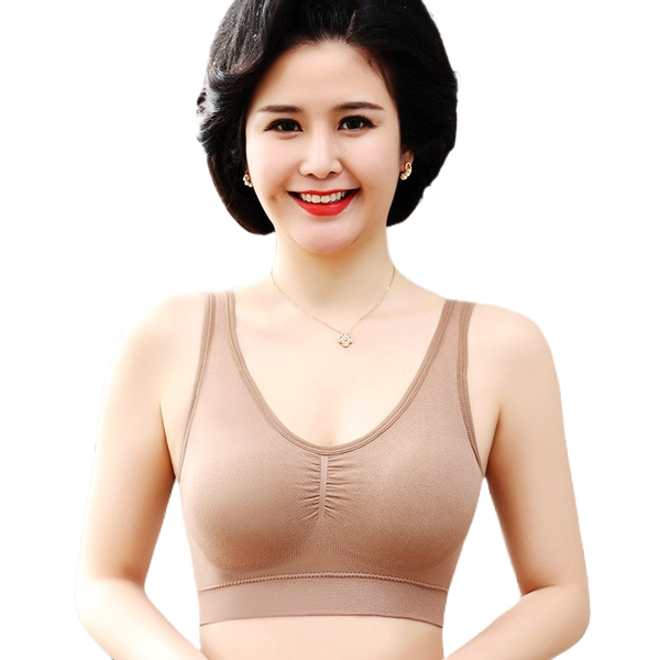 LOXA Vest-style Non-steel Ring Bra Jacquard Gathering Sports plus size Bra Light PushUP China Imported | CT250731785 | Limited Stock |
