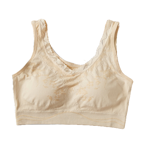 ZUPI Plus Size Lace Beautiful Back Vest Women's Fixed One-piece Cup chubby girl with Chest Pad Tube Top Underwear Without Steel Rings Tank Top | CT250813787  | Limited Stock |