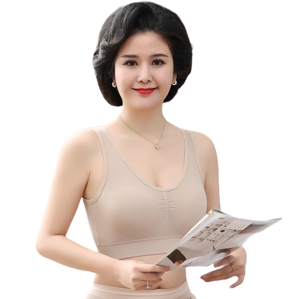 LOXA Vest-style Non-steel Ring Bra Jacquard Gathering Sports plus size Bra Light PushUP China Imported | CT250731785 | Limited Stock |