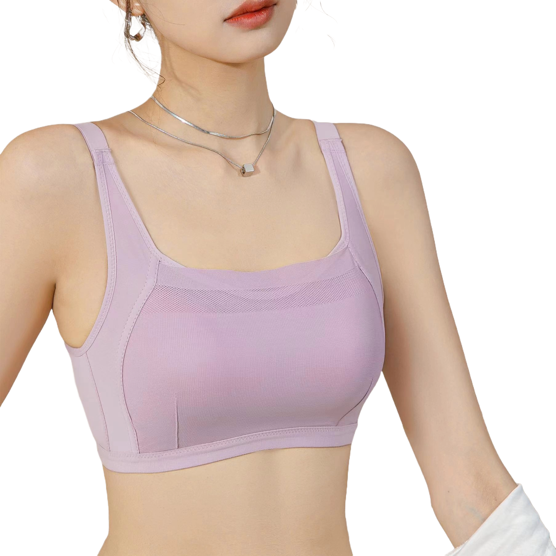 VEXA Breathable Cotton Tube Top Sports Bra Skin-Friendly | Thin Style | Full Coverage | Without Underwire | Anti-Exposure | Daily Use | CB260116927