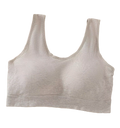 XUVA Plus Size Seamless U-Shape Vest Bra (AirConditioning Cup)Wide Back Support | Fixed Cup | Ventilation Holes | Wire-Free | Lightweight Comfort | CT260126946