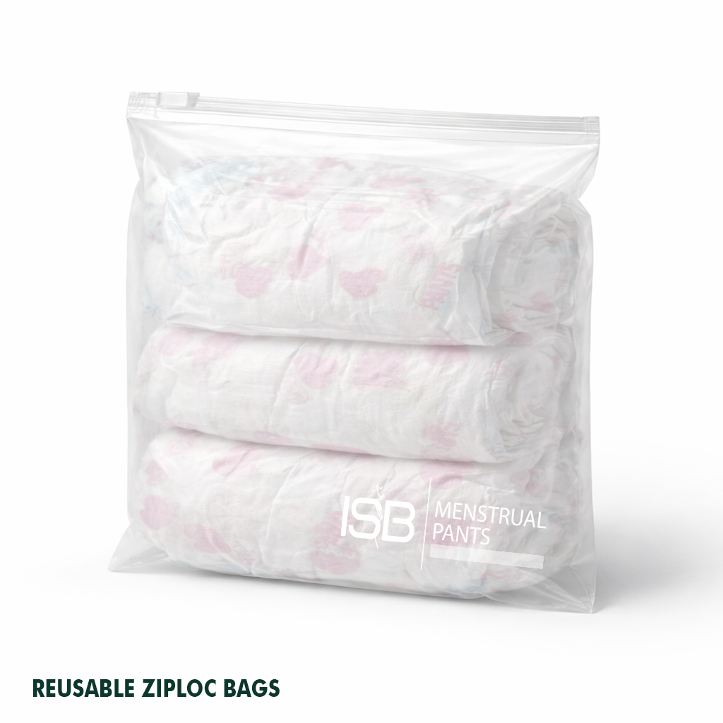 ISB Sanitary Napkin Pants – ESSENTIAL COMFORT SERIES Disposable Menstrual Pants | Ultrathin | High Absorbency 70ml+ | 5 PCS SET | Period Solution | ISMT250726766