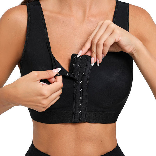 Lightweight Adjustable Front-Buckle Shapewear Bra | Full Support Sports Vest Bra | Comfortable Body Shaping | Breathable Comfort | ISHR260819A309