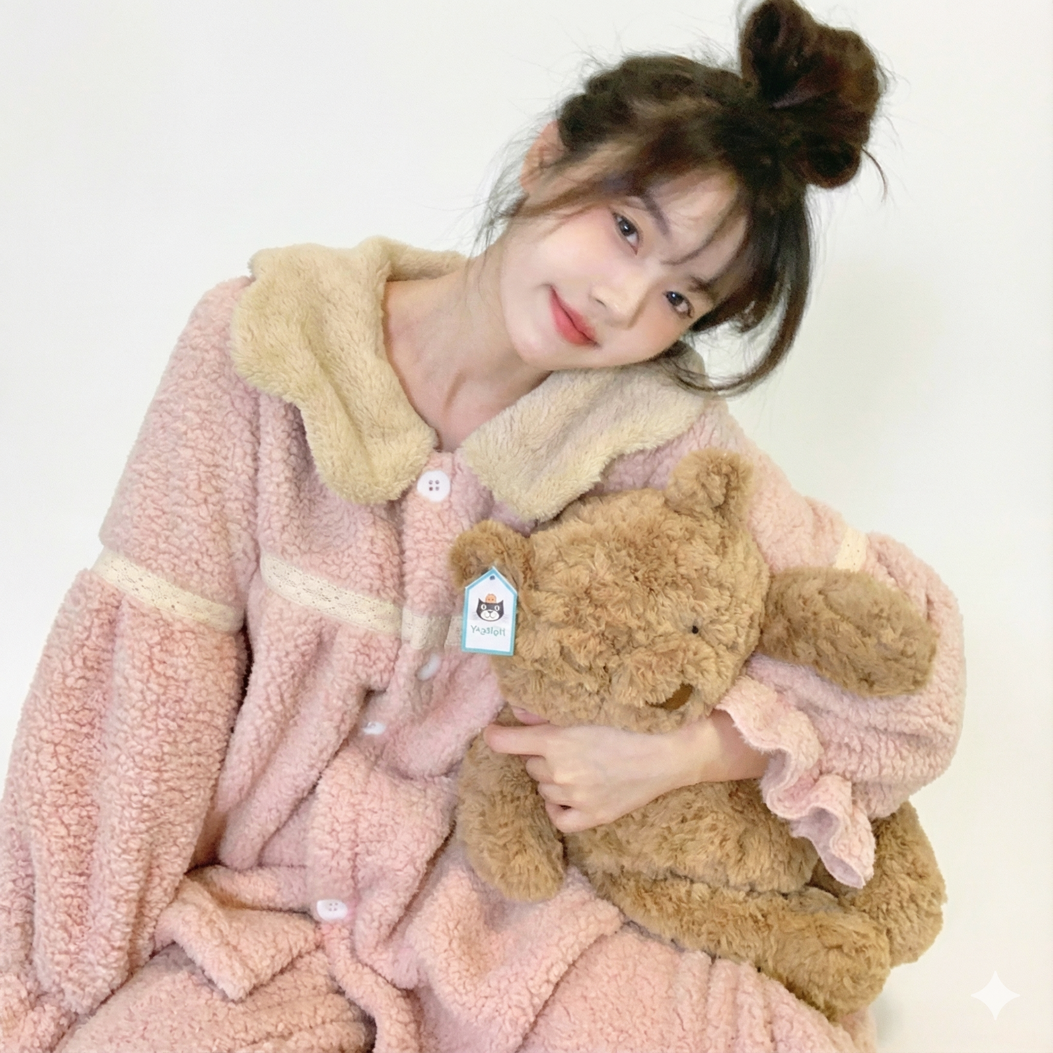 Winter Coral Fleece Thickened Pajamas Set Women’s Warm Winter Homewear | Loose & Cute Casual Loungewear Set | China Imported | WRN251208872