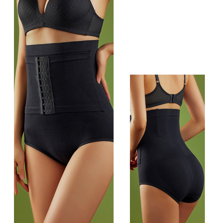 HONI High-Waisted Belly-Control Body-Shaping Underwear Nine-Breasted Design | Postpartum Stomach-Shrinking | Waist &amp; Butt Lifting | Thin &amp; Breathable | ISHR260102907