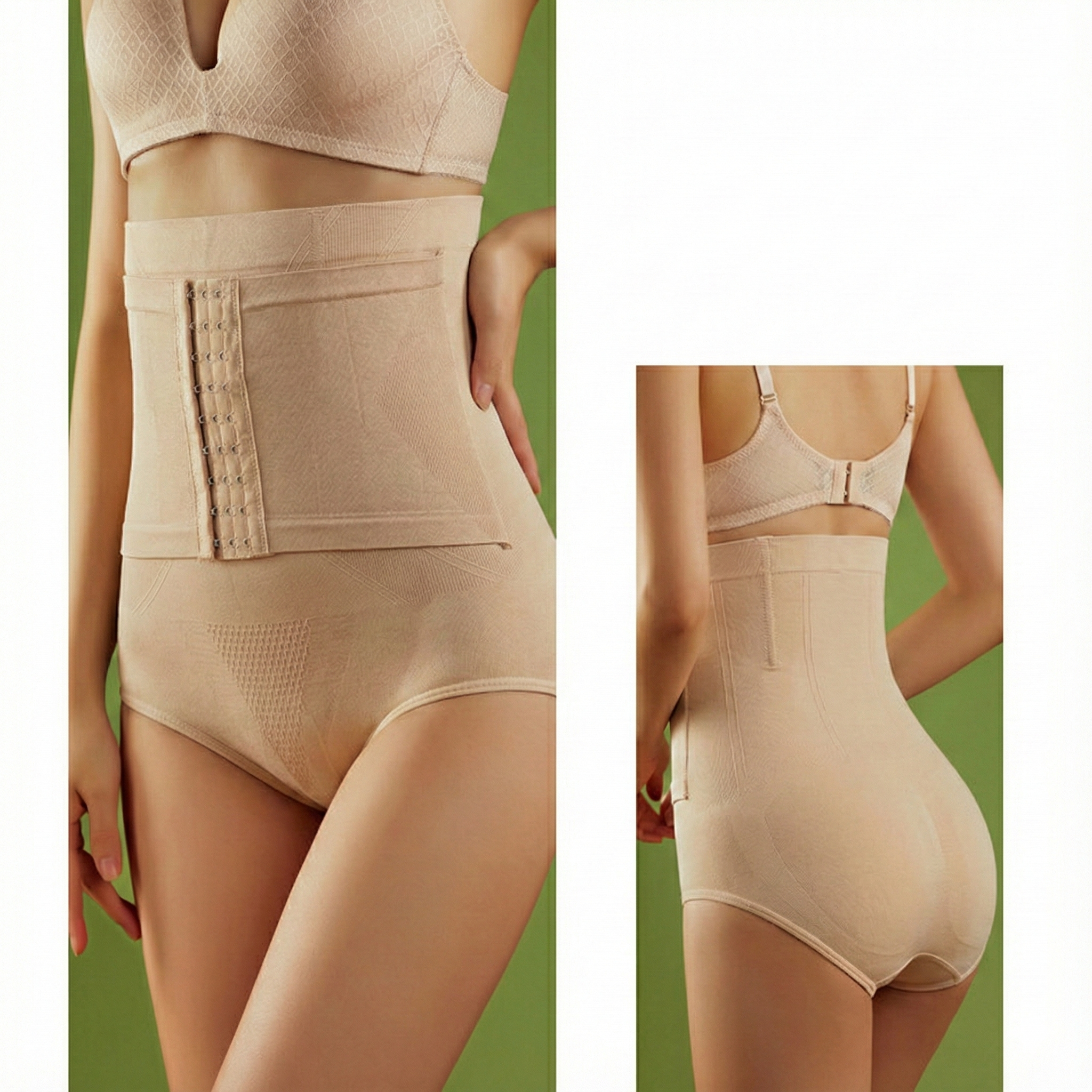 HONI High-Waisted Belly-Control Body-Shaping Underwear Nine-Breasted Design | Postpartum Stomach-Shrinking | Waist &amp; Butt Lifting | Thin &amp; Breathable | ISHR260102907