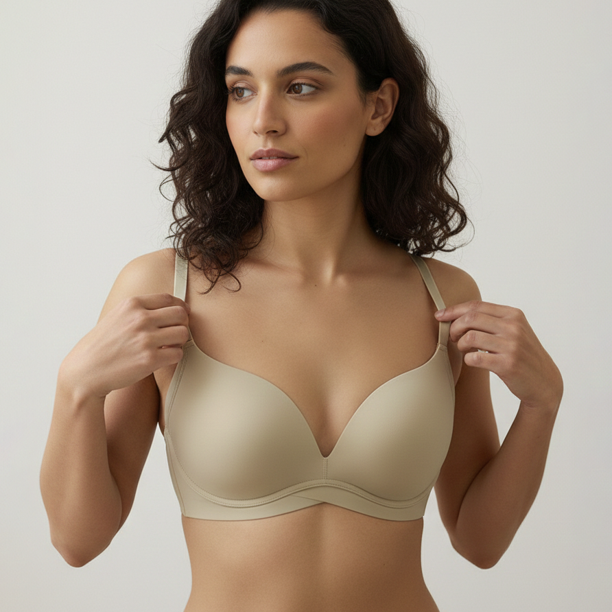 SENA Seamless Push-Up Bra Thin Upper And Thick Lower| Wire-Free Comfort | Breathable | Daily Wear Friendly | CB260217986