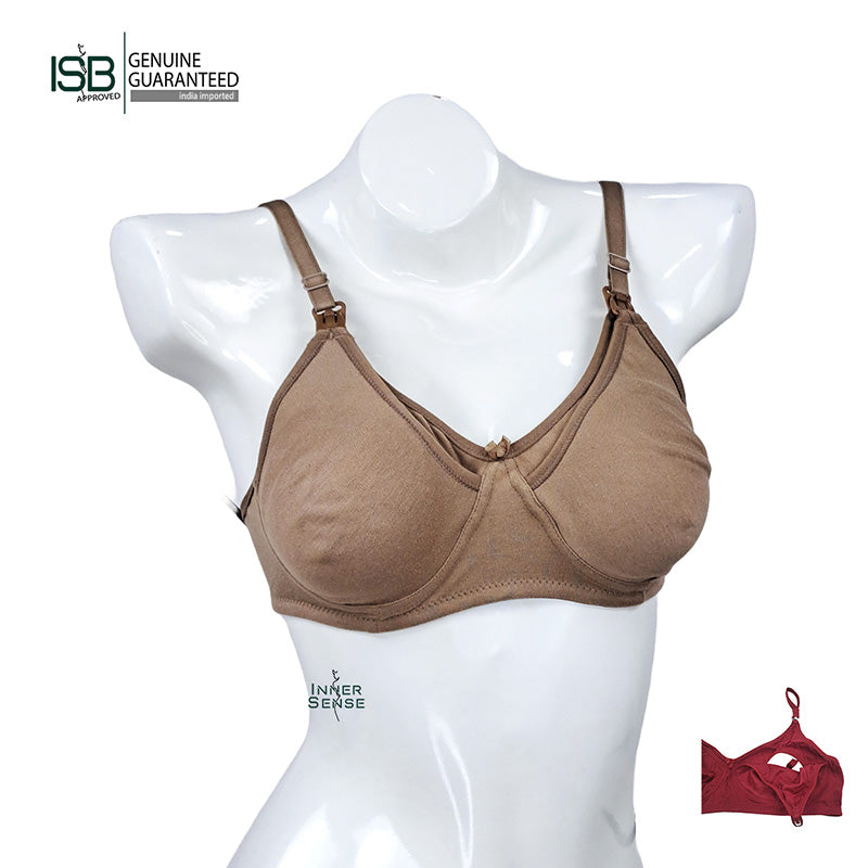 Guddi Mother BRA Premium Knit Cotton Maternity Nursing Bra Feeding Bra | Indian Imported | ISB Approved Genuine Guaranteed | IB250822439