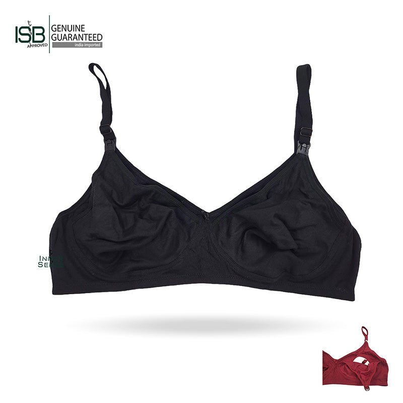 Guddi Mother BRA Premium Knit Cotton Maternity Nursing Bra Feeding Bra | Indian Imported | ISB Approved Genuine Guaranteed | IB250822439