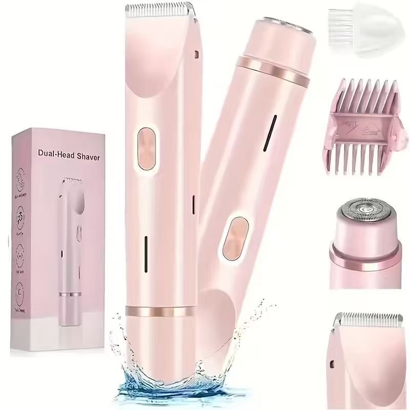 Electric Dual-Head Hair Remover (Rechargeable Edition) | Facial & Body Shaver | Waterproof | Wet & Dry Use | ISMT260712A198