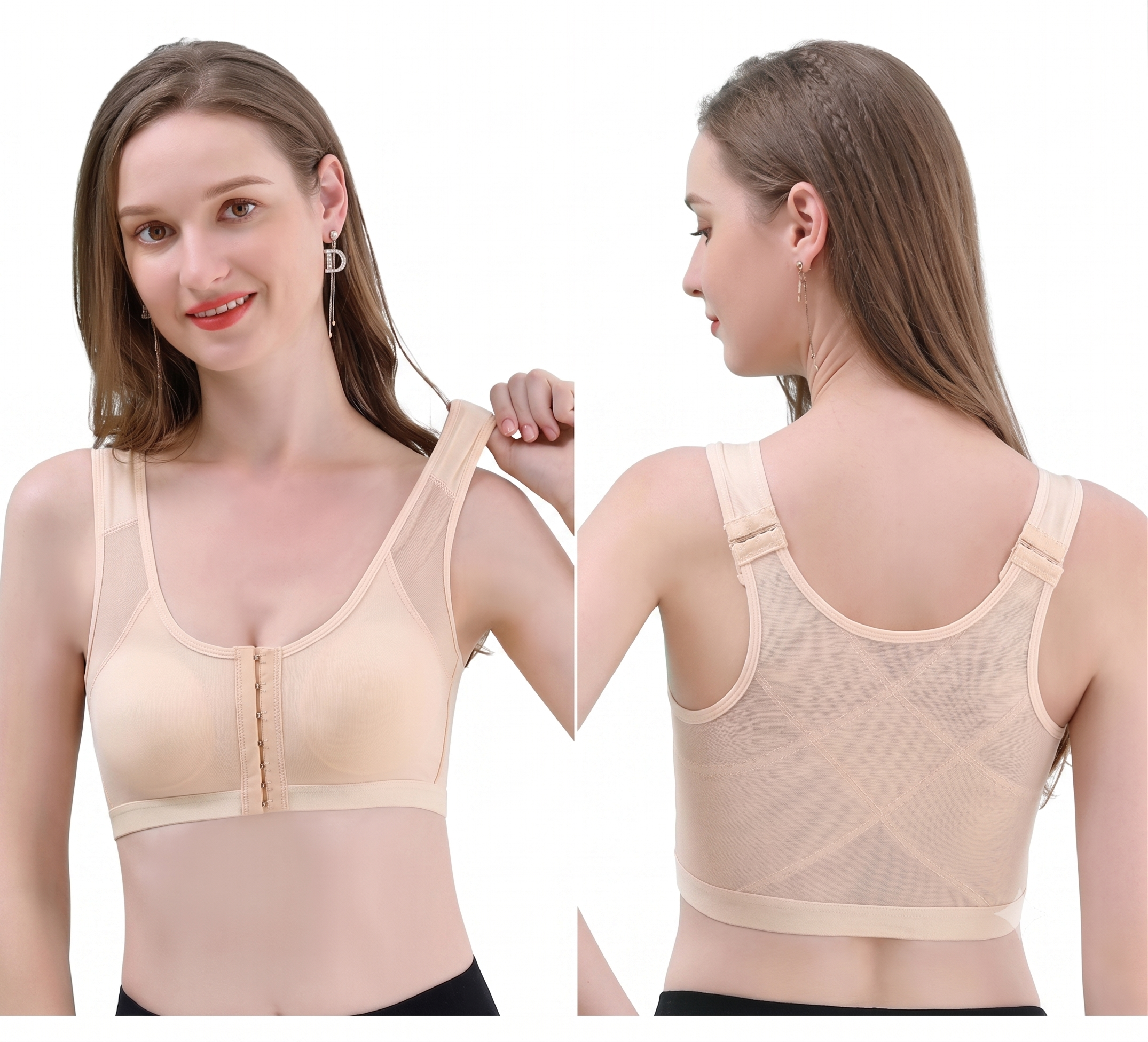 JIKA Large Size Full Support Bra (Push-Up Edition) | No Steel Ring | No Pad | Full Support Sports Vest Bra | Comfortable Body Shaping | CB260617A150
