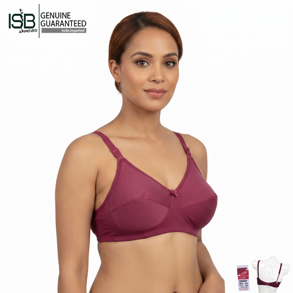 GUDDI FOURWAY BRA (Cup C) 4-Way Stretch Support | Indian Imported | Firm Shape &amp; Daily Comfort | Indian Imported | ISB Approved Genuine Guaranteed | IB260221992