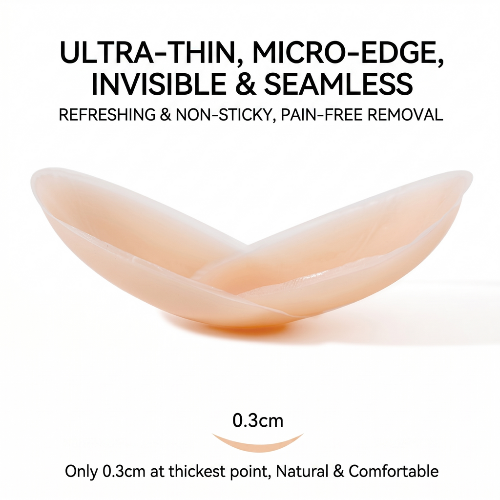 Invisible Silicone Nipple Cover (Ultra-Thin Edition) Anti-Bump | Traceless Fit | Gathered Support & Secure Hold | ISMT260523A140