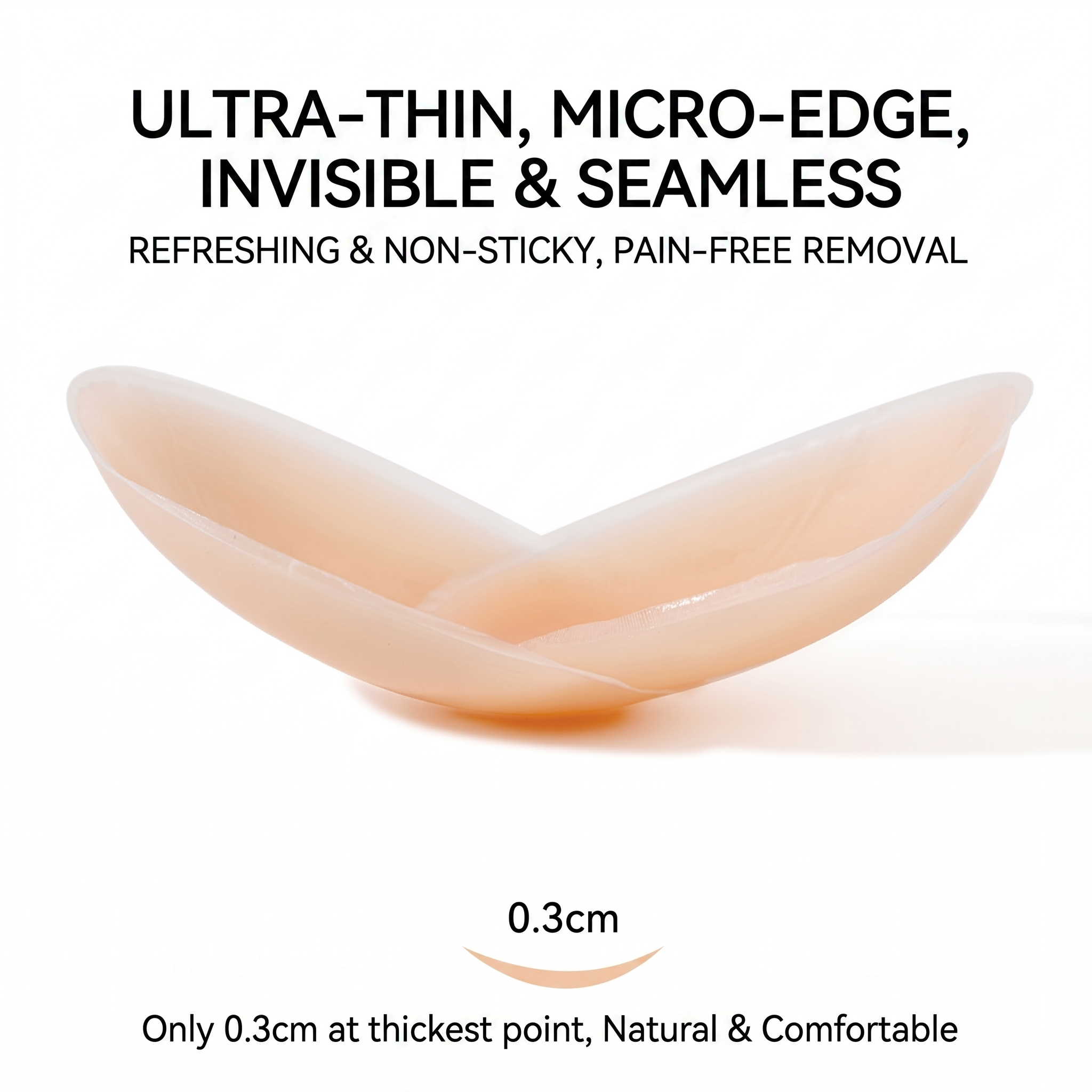 Invisible Silicone Nipple Cover (Ultra-Thin Edition) Anti-Bump | Traceless Fit | Gathered Support & Secure Hold | ISMT260523A140