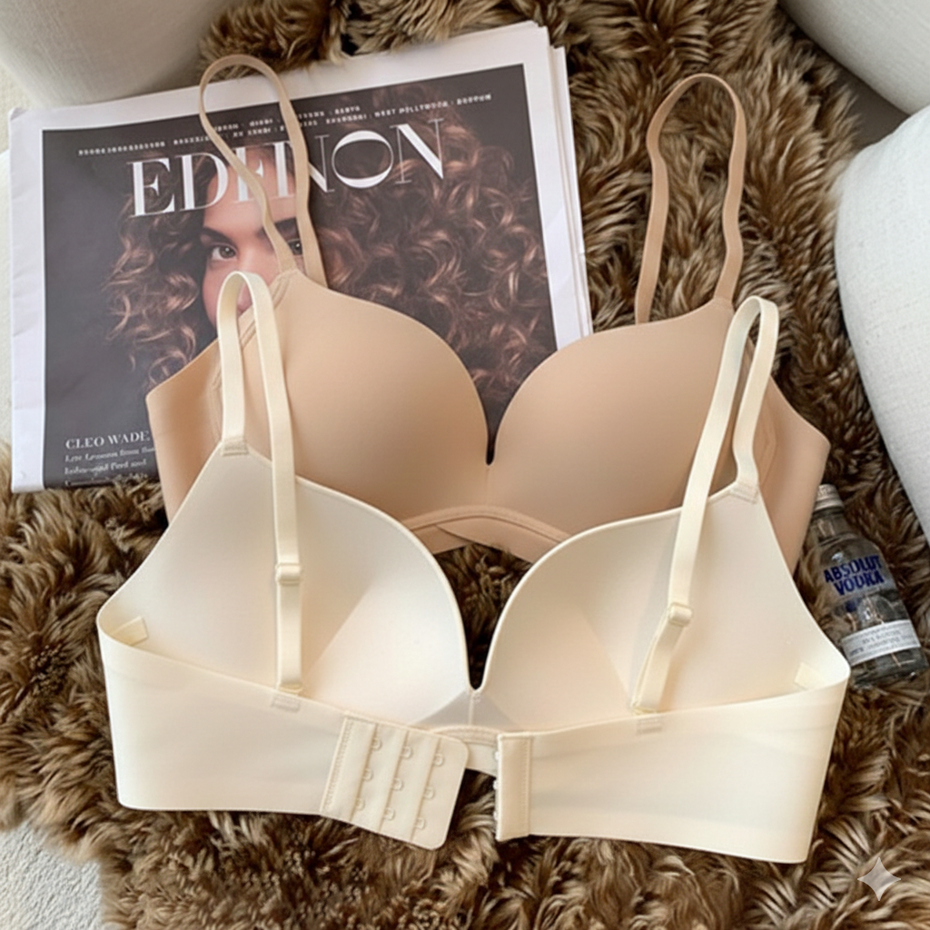 SENA Seamless Push-Up Bra Thin Upper And Thick Lower| Wire-Free Comfort | Breathable | Daily Wear Friendly | CB260217986
