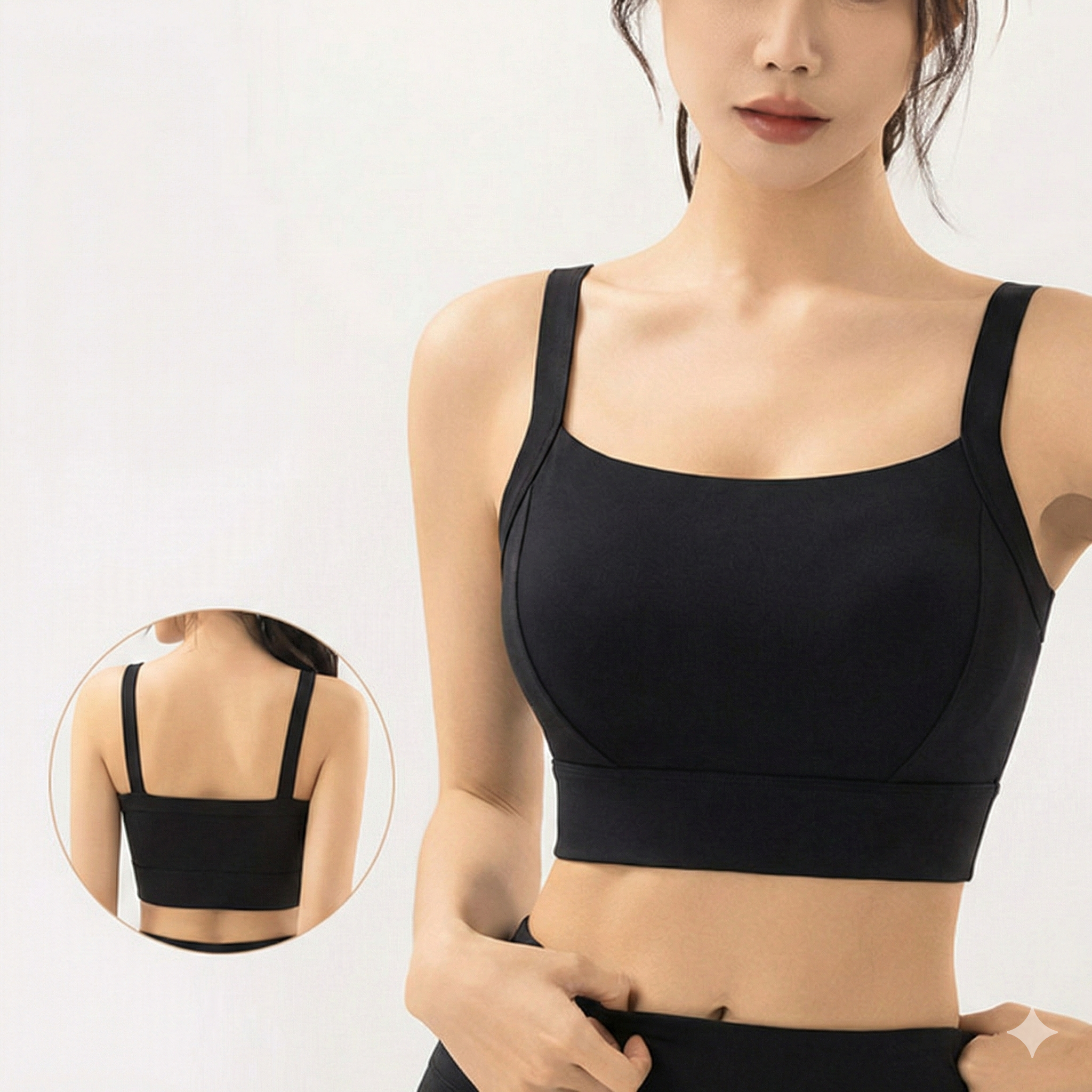 MYNO Beautiful Back Sports Bra (High-Intensity) Shock-Proof | Running &amp; Fitness | Quick-Drying | One-Piece Fixed Cup | 2 Brest Pad Size 1.5 CM and 3 CM | Seamless Buckle | China Imported | CT260121936