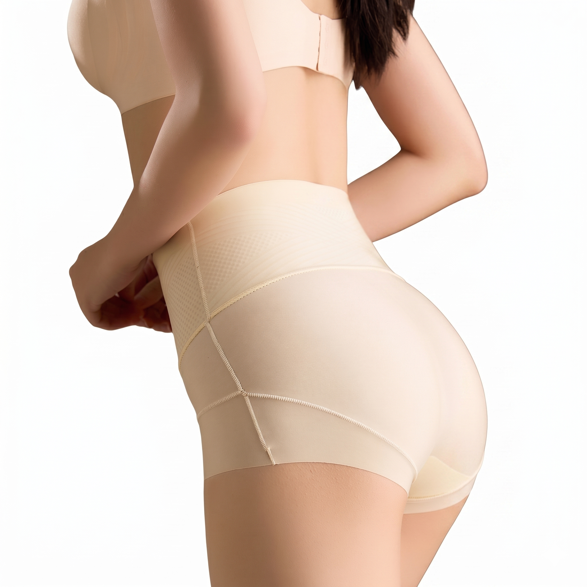 High Waist Ice Silk Compression Shaping Pants (Partition Support Edition) Belly Control | Pressurized Support | Smooth Cooling Comfort | ISHR260519A130