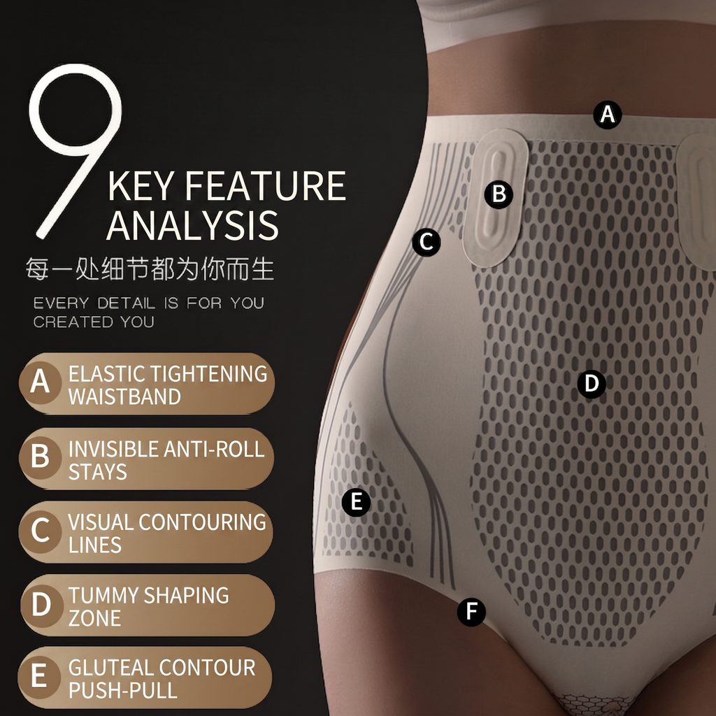 High Waist Seamless Tummy Control Shaping Pants (Plus Size Edition) Belly Control | Waist Slimming | Hip Shaping Comfort | ISHR260517A125