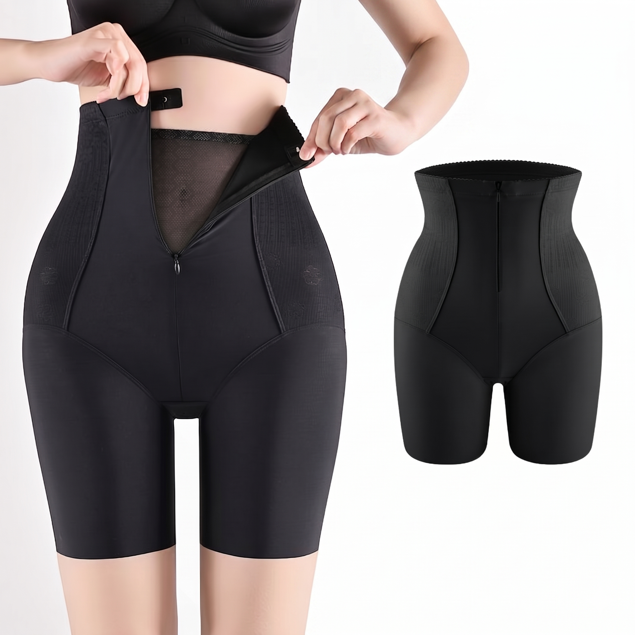 High Waist Five-Point Butt-Lifting Shapewear Pants (Seamless Edition) Tummy Control | Waist Shaping | Hip Slimming Support | ISHR260420A074