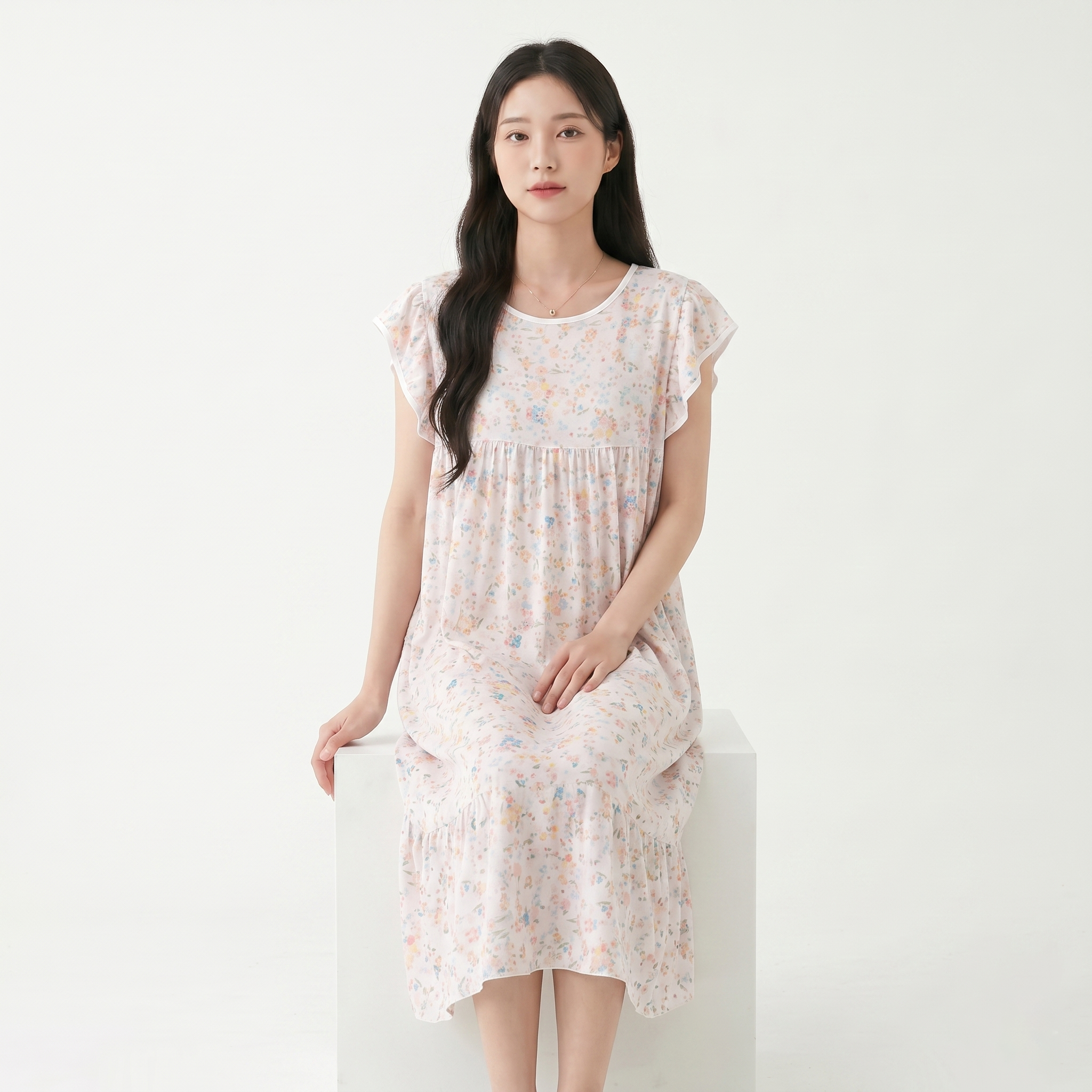 Cotton Silk Plus Size Dress (High-Grade Touch Edition) Short Sleeve | Loose Fit | Thin &amp; Breathable Summer Comfort | CLS260502A100