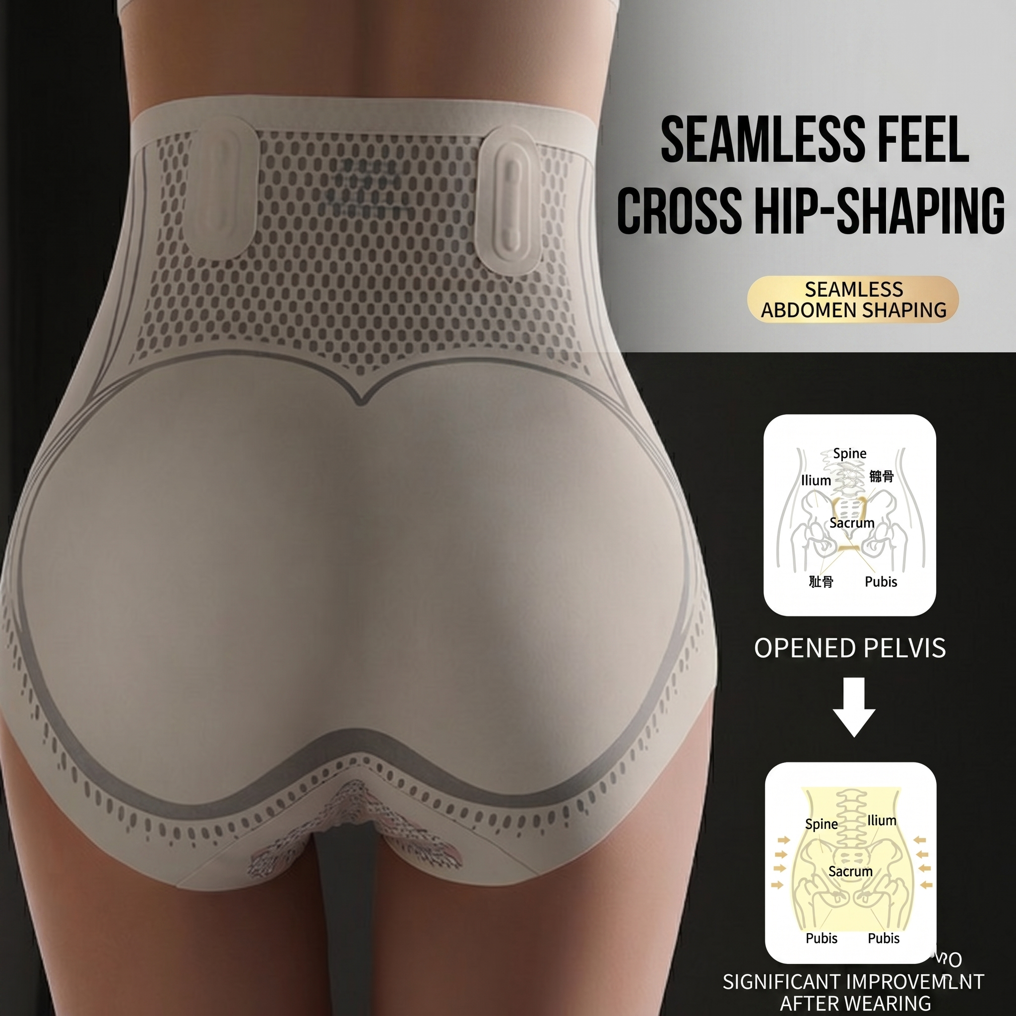 High Waist Seamless Tummy Control Shaping Pants (Plus Size Edition) Belly Control | Waist Slimming | Hip Shaping Comfort | ISHR260517A125