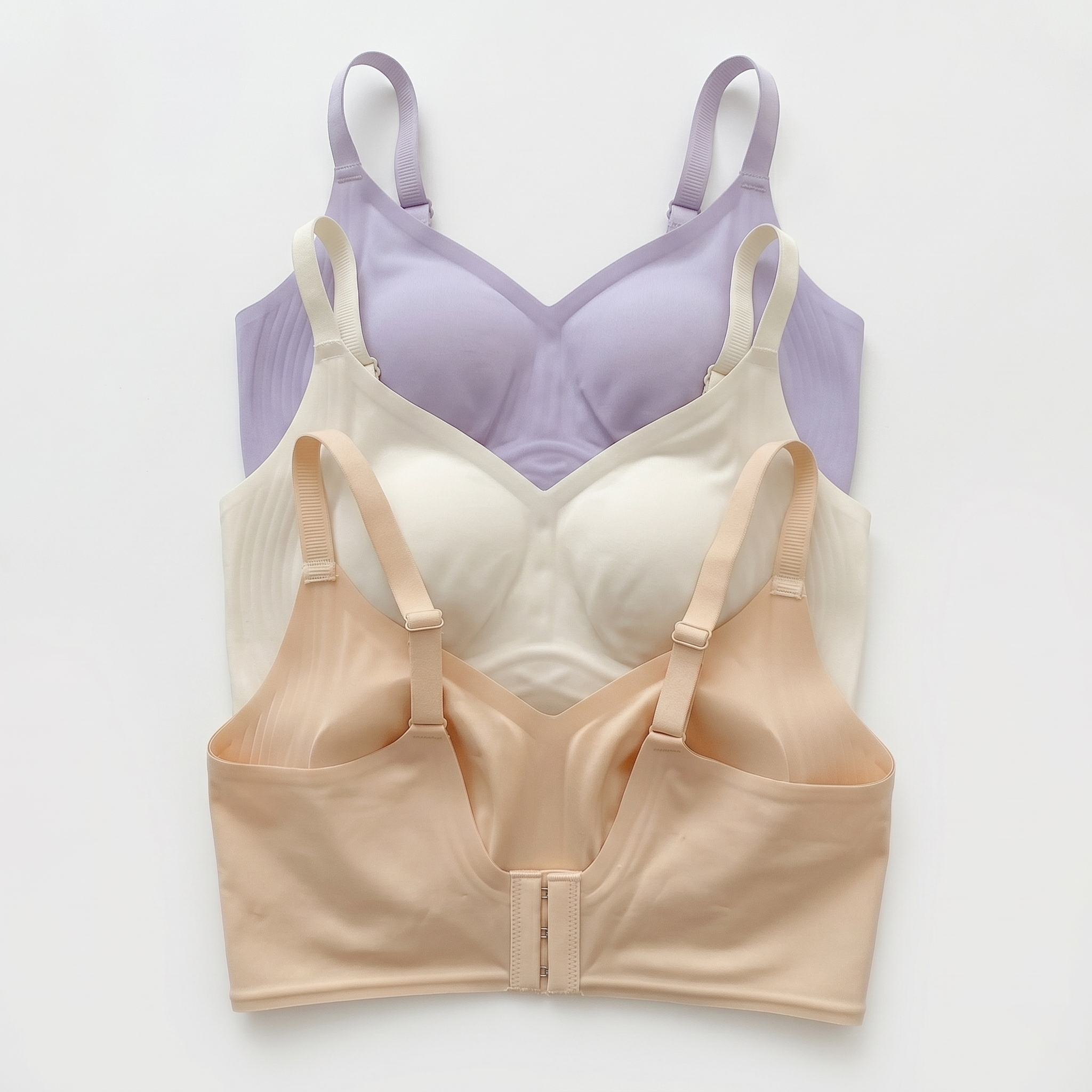BIKA Seamless Soft Support Bra (Large Bust Edition) | Cup B C | 3 Hook Slimming Thin Style | Side Breast Collection | Anti-Sagging Comfort | CB260424A083