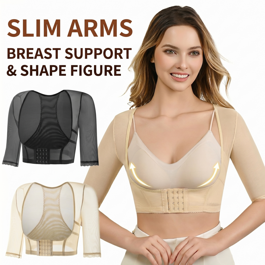 Beautiful Back Shaping Vest with Chest Support (Push-Up Edition) Short Sleeve | Side Breast Control | Back Firming & Slimming Support | ISHR260512A120