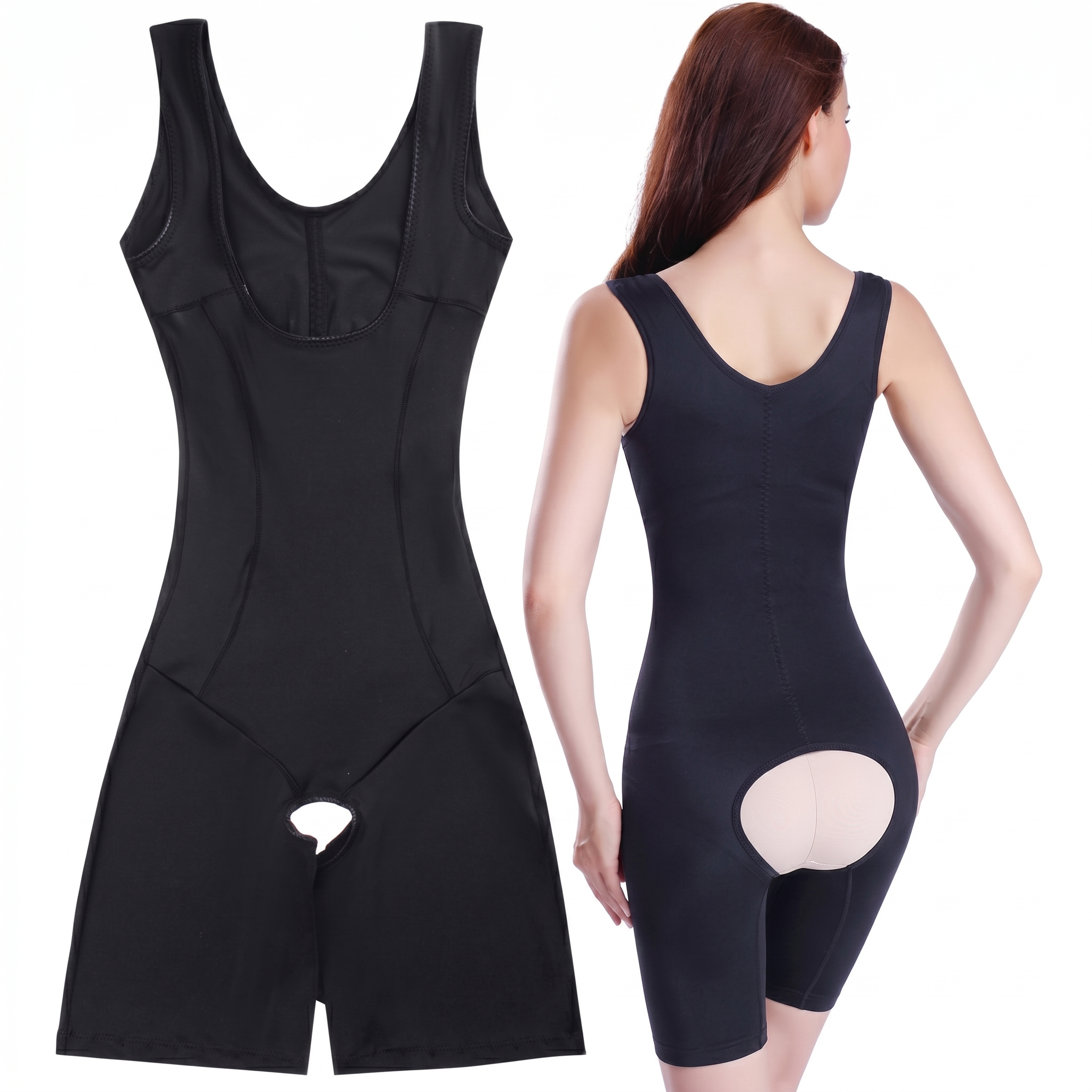Luxury Seamless Open-Gusset Shaping (Full Body Shaping) Belly Control | Thigh Smoothing | Back-Lift Support | Washroom-Friendly | ISHR260513A122