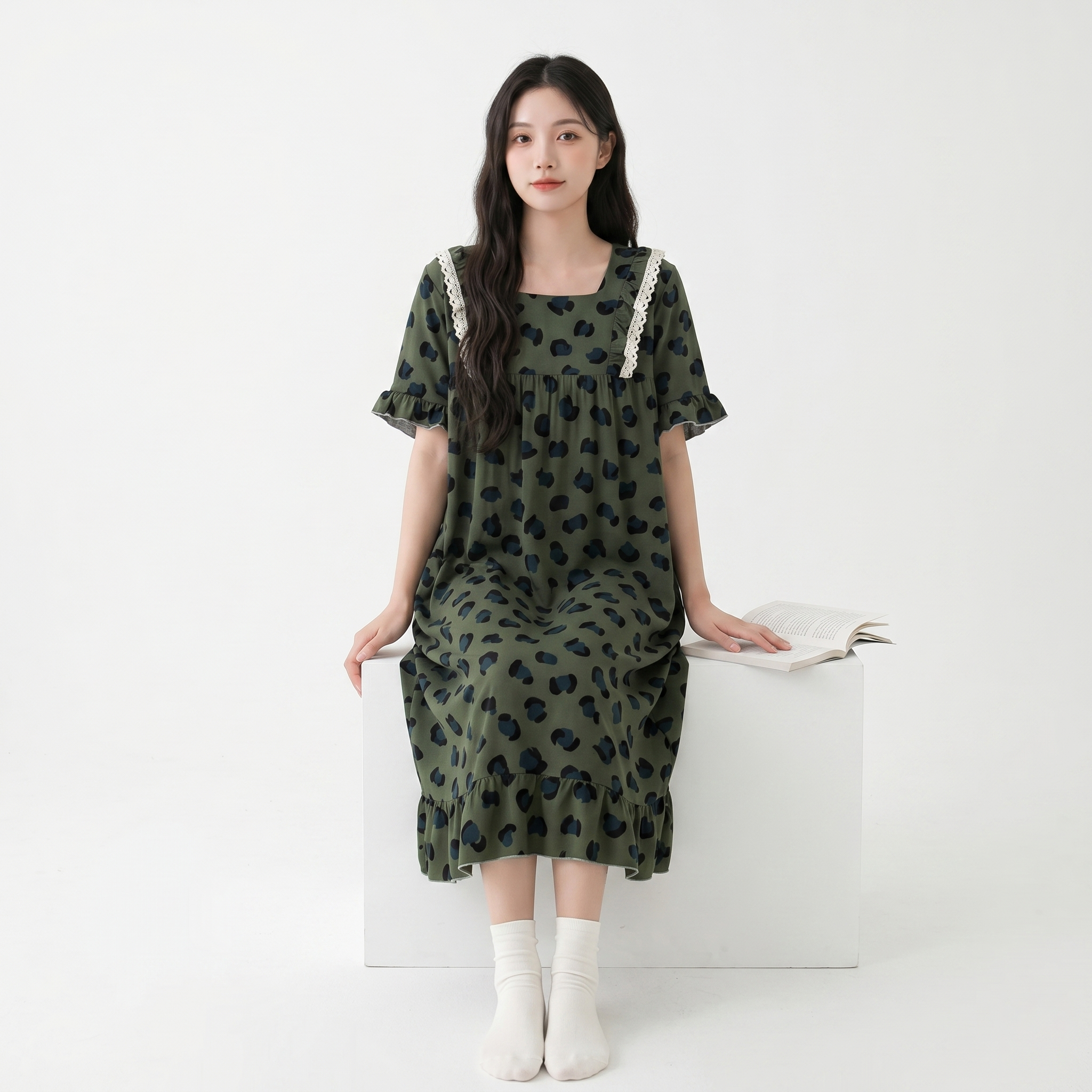 Cotton Silk Printed Dress (Summer Edition) Loose Fit | Home And Outer Wear Comfort | Soft Elegant Daily Wear | CLS260427A087