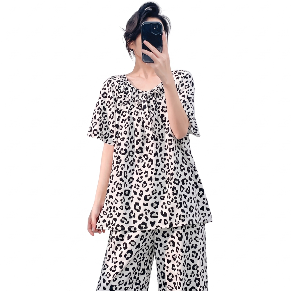 Floral Cotton Pajama Set with Pant (Plus Size Edition)Short Sleeve | Spring Summer Wear | Home + Outer Friendly | CLS260420A075