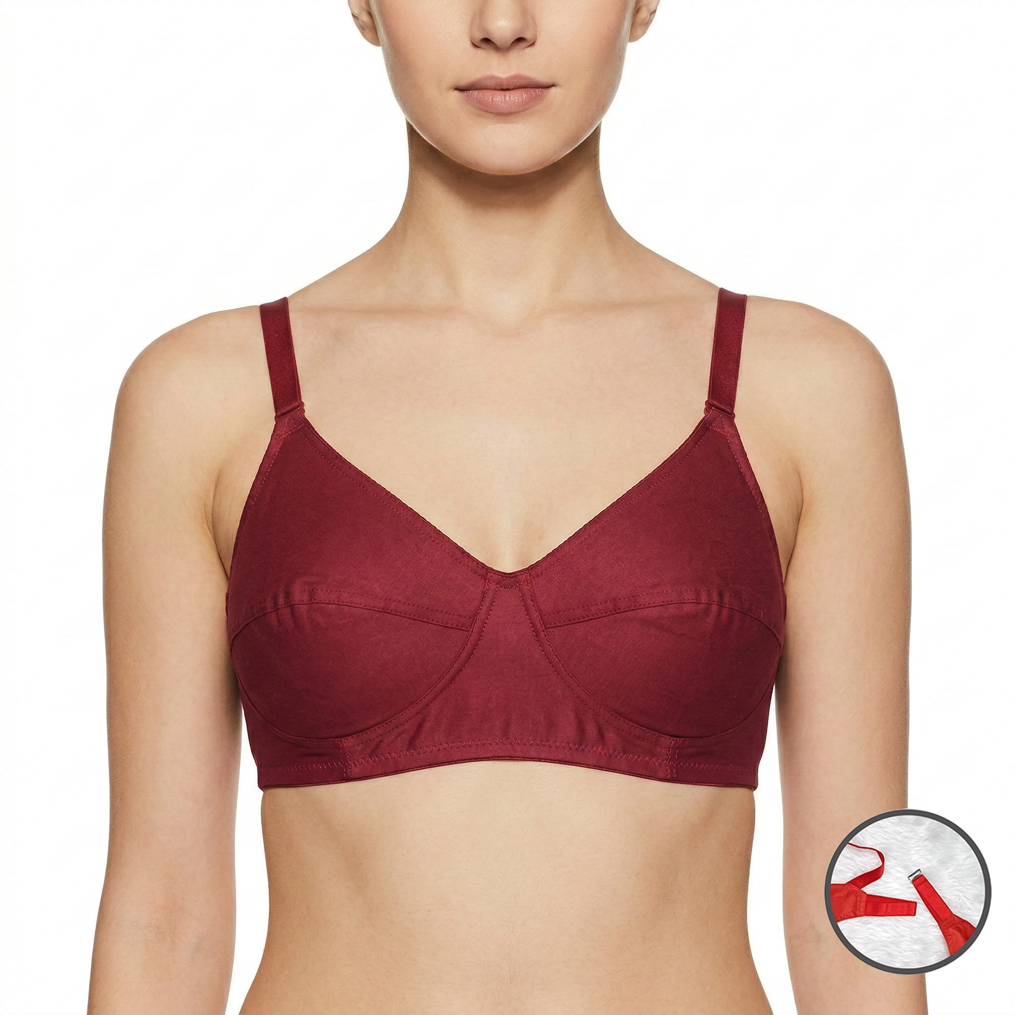 ISB RINA / Ruby Crown Bra ( Daily Use ) | 100% Cotton Comfort | 1 Hook Design | Soft &amp; Breathable Fit | KB23032101