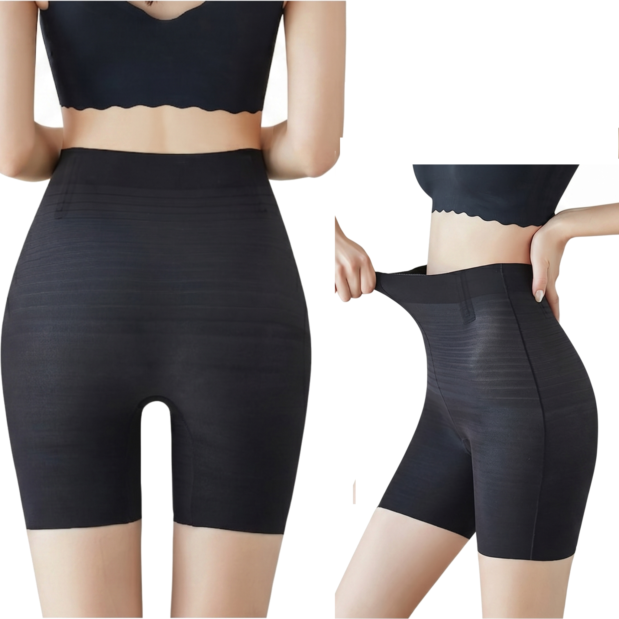 High Waist Shaping Shorts (Anti-Curling Edition) Lightweight Seamless Hip Lift | Belly Control | Bottoming Safety Pants | ISHR260519A129