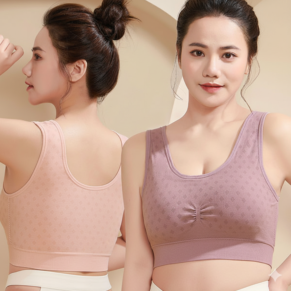 ROYA Plus Fatty Seamless Chest Wrapping Underwear Fixed Cup Beauty Vest | Plus Size Comfort &nbsp;China Imported | CT251229900