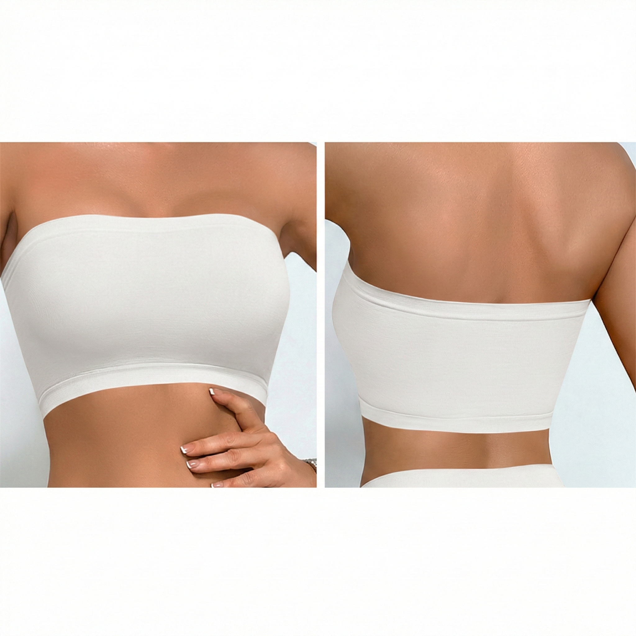 LIXA Skin-Colored Tube Bra One-Piece Bandeau Top | Anti-Exposure | Integrated Chest Wrap | Tight-Fitting Comfort | China Imported | CB260116929