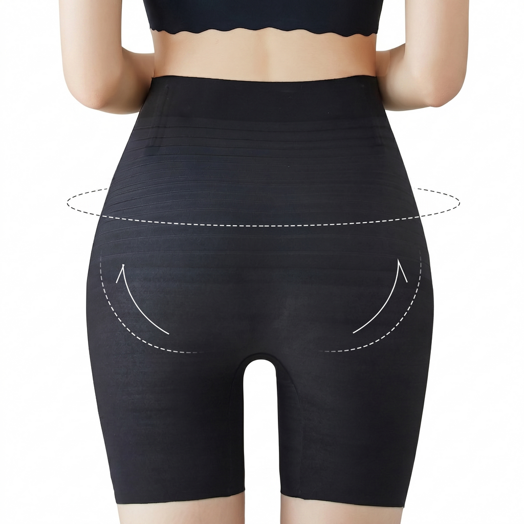 High Waist Shaping Shorts (Anti-Curling Edition) Lightweight Seamless Hip Lift | Belly Control | Bottoming Safety Pants | ISHR260519A129