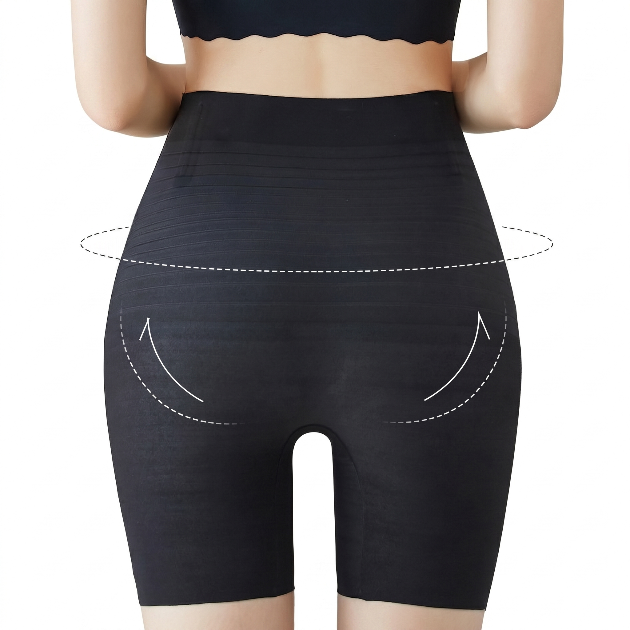 High Waist Shaping Shorts (Anti-Curling Edition) Lightweight Seamless Hip Lift | Belly Control | Bottoming Safety Pants | ISHR260519A129