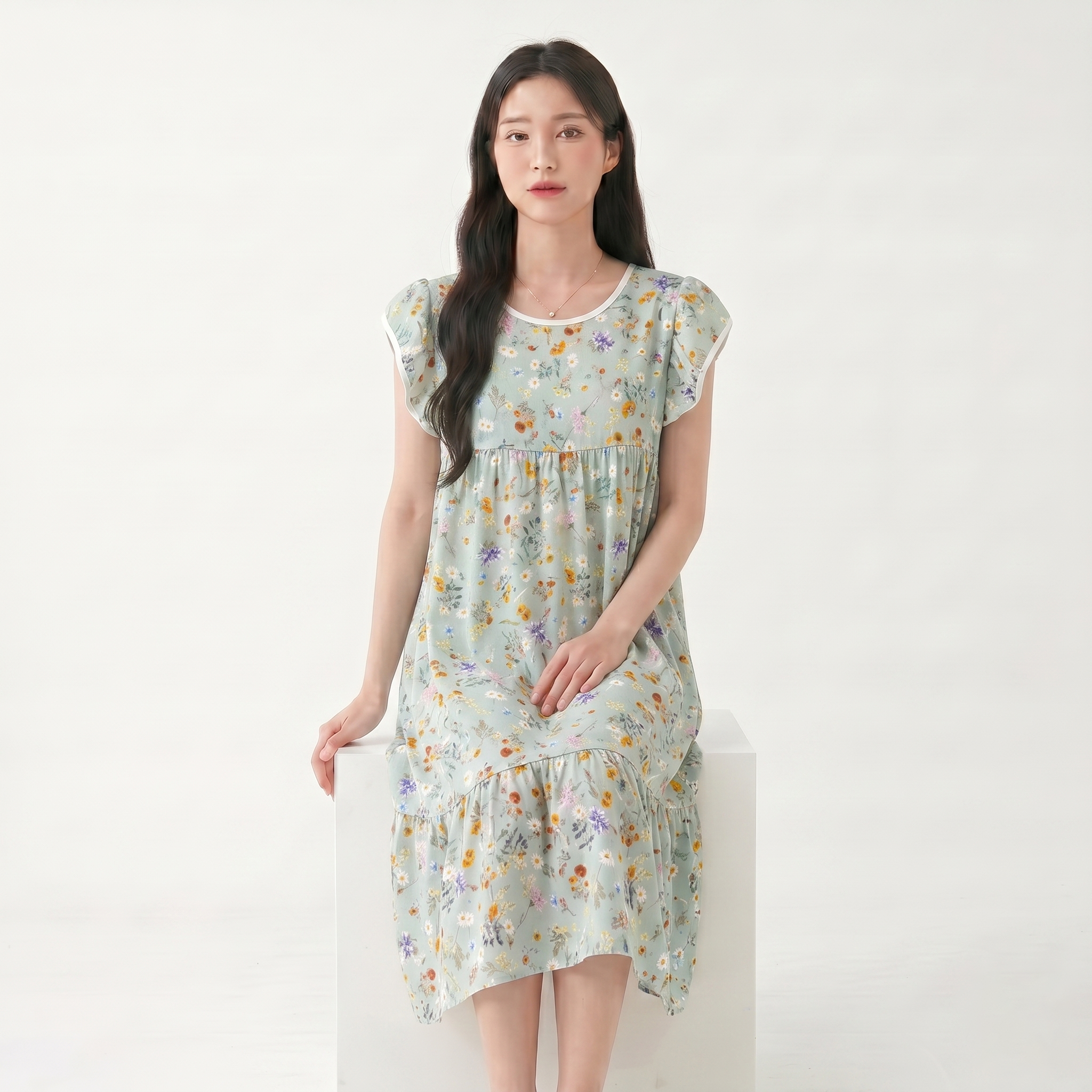 Cotton Silk Plus Size Dress (High-Grade Touch Edition) Short Sleeve | Loose Fit | Thin &amp; Breathable Summer Comfort | CLS260502A100