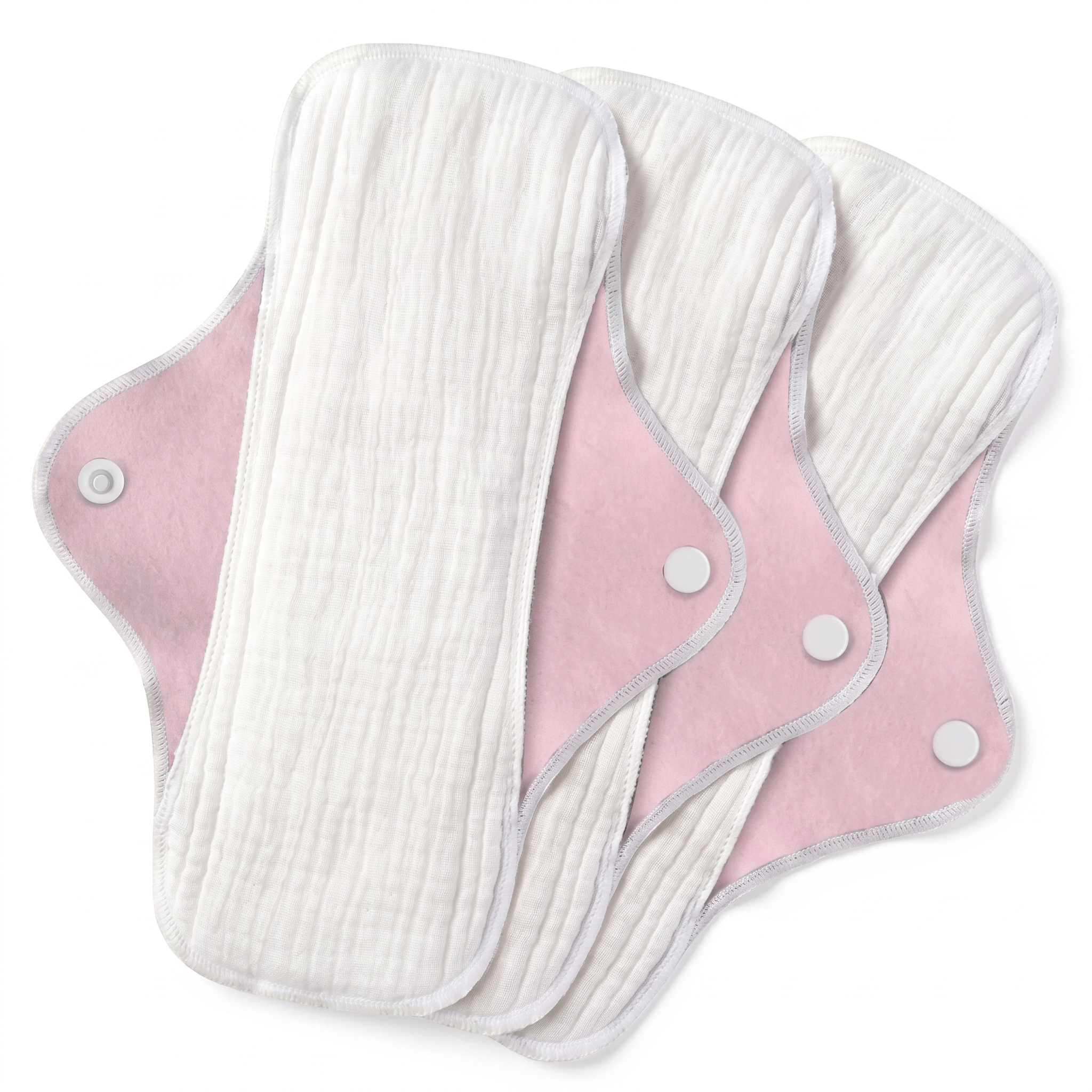 Reusable Anti-Leakage Cotton Sanitary Pads (Oxygen-Permeable Yarn) Waterproof Edition | 3 pcs Packet | Washable | Pure Cotton Comfort for Elderly | Eco-Friendly Protection | ISMT260518A128