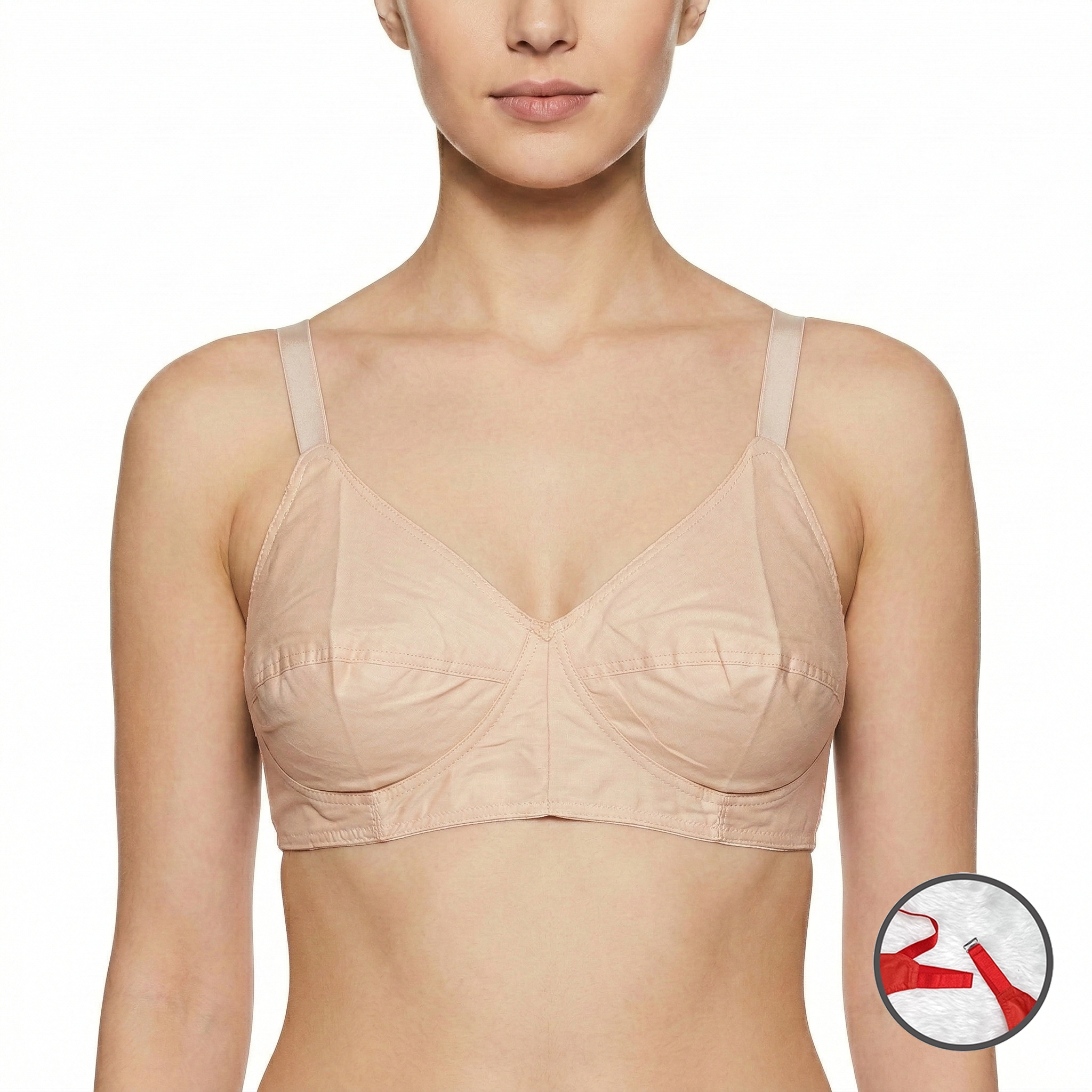 ISB RINA / Ruby Crown Bra ( Daily Use ) | 100% Cotton Comfort | 1 Hook Design | Soft &amp; Breathable Fit | KB23032101